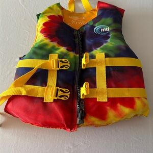 MTI Kids Tie-Dye Life Vest with Yellow Buckles